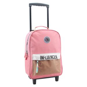 Mochila Con Carro Influencer 18 Pulg Escolar Amplia Carrito