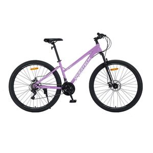 Bicicleta Mtb Overtech Q5 Lady R29, 21V con Shimano, Freno a Disco, Con Sus, Purpura/Blanco XS