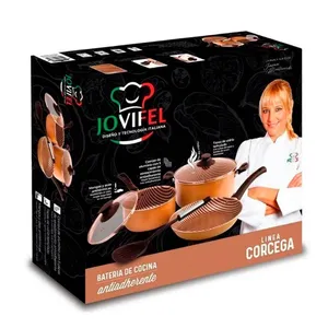 Bateria De Cocina Piamonte Teflon Cacerolas + Sarten Jovifel