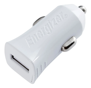 Cargador De Auto 12V Energizer 1 USB 2.4A Blanco