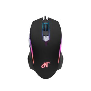 Mouse USB 6D Gaming 3200 DPI con leds Nisuta NSMOG74 Negro