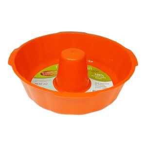 Molde Torta Y Budin Para Microondas Plastico Naranja - Colombraro