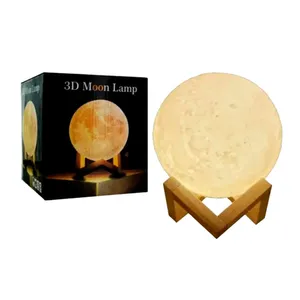 Lámpara Moon Velador De Luna 3d Luz De Noche Eco Sustentable – MHAZZ