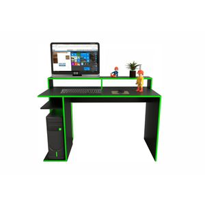 Escritorio Juegos Gamer Mesa Pc Gammer 3047 Xbox Play Negro con Verde