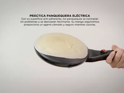 Panquequera Electrica 800w + Batidor + Bowls + Waflera