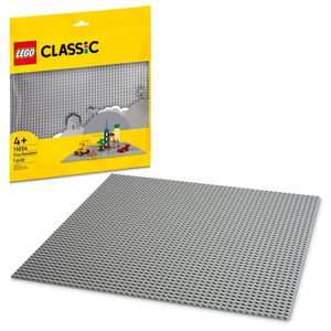 Set de juguetes de construcción LEGO Classic Grey Baseplate 11024 para niños