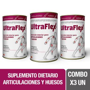 Suplemento En Polvo Trb Pharma Ultraflex Colágeno Sabor Limón En Pote De 300g Pack X 3 U $43.246