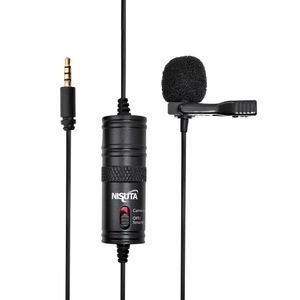 Micrófono corbatero para camara y celular con cable 3.5mm de 6m NISUTA - NSMIC260C