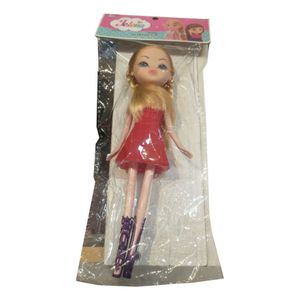 Muñeca Jelena Figura Vestido Rojo Rubia 