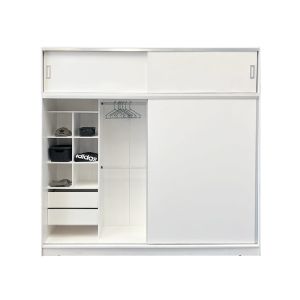 Placard Ropero con Baulera 240x233 cm Diseños Modernos Color Blanco