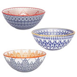 Set x 3 bowls distintos decorados Mex