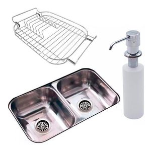 Bacha cocina Johnson CC28/18 + dispenser APIDO + secaplatos