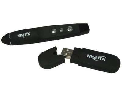 Presentador Wireless USB Puntero Laser Alcance 15 metros Nisuta NSWIPR Negro $26.74324 $20.107