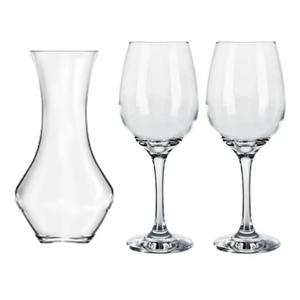 Kit Vino 2 Copas Degustación 490ml + 1 Decanter 950ml Nadir