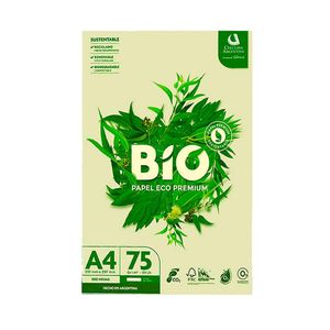 Resmas Bio Papel Color Natural Ecologico A4 75grs x 10 unidades