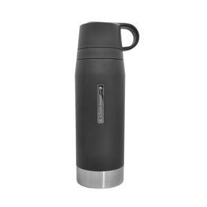 Termo Acero Inox 1.1 Ls Tapón Cebador Anti Goteo Doble Taza  Gris