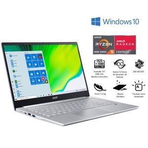 Notebook Acer Swift 3 Ryzen 5 4500U 8Gb SSD 256Gb 14 IPS Windows 10