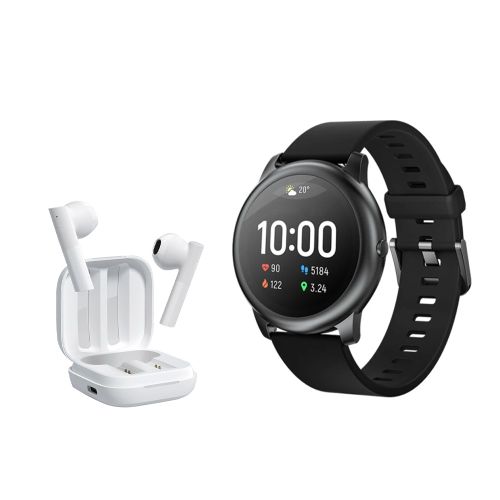 Smartwatch Haylou Solar Deportivo Presion + Auriculares Gt6 Blanco