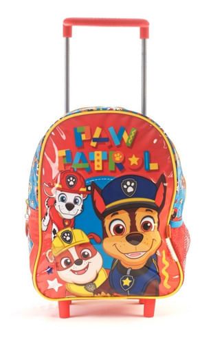 Mochila Con Carro Paw Patrol Al Rescate 12 Pulgadas