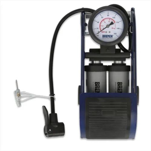 Inflador De Pie Para Bicicleta Con Manómetro Bremen® 7441 Color