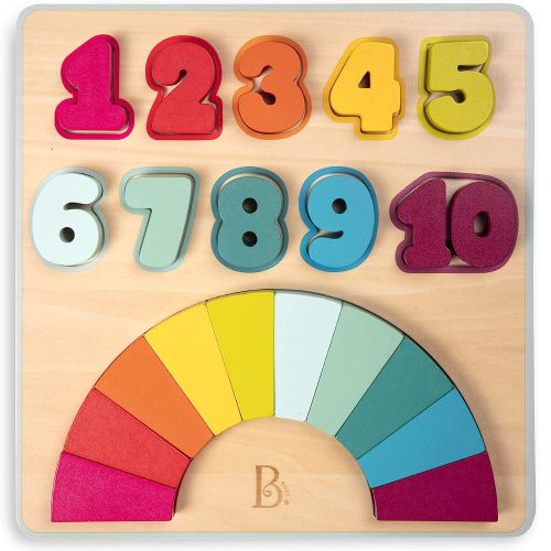 Rompecabezas Puzzle Madera Numeros Counting Rainbows Battat