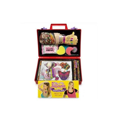 Valija Juliana Tatuajes Tattoo Grande Con Accesorios