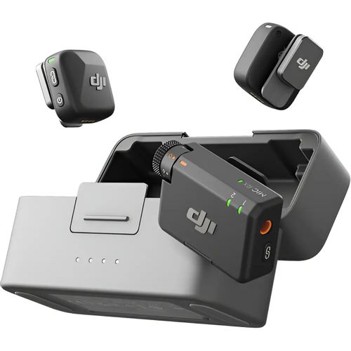 Microfono Inalambrico DJI Mic Mini 2 TX + 1 RX + Estuche Carga 400 m Cancelación Ruido Doble Canal Autonomía 48 h