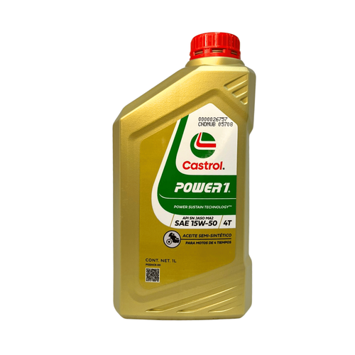Aceite Castrol 15w50 De Moto Semi Sint.power 1l.. - $ 495,00 En Mercado