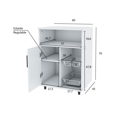 Organizadores en Muebles - Cocina - Módulos para cocina Centro Estant –  fravega