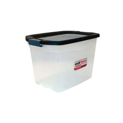 Caja Plastica Organizador Apilable 10 Lts Transparente/Negro