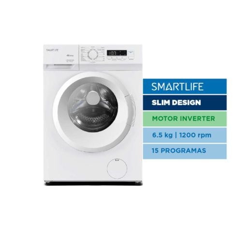 Lavarropas Smartlife WM26I0651200W Inverter 6.5 kg Blanco
