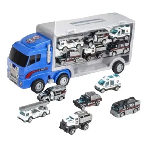 Juguete Camion Valija Autitos Policia Babymovil