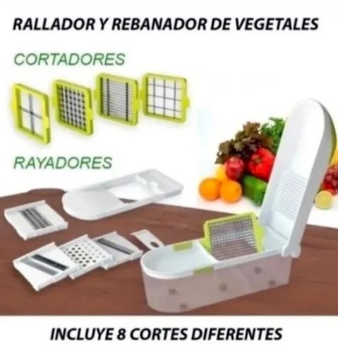 Rallador Rebanador De Vegetales Verduras Vonne Frutas 8 En 1