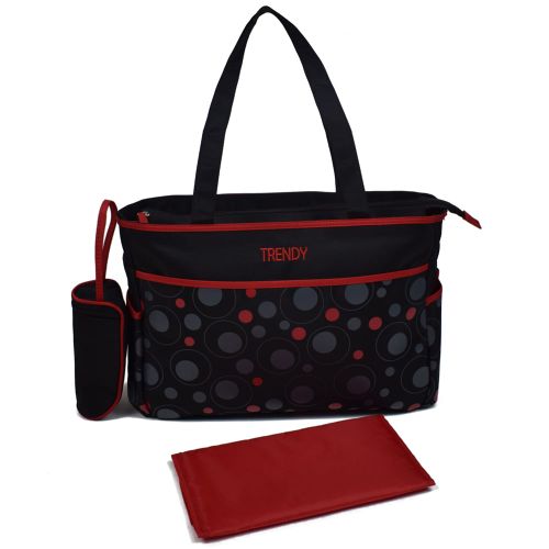 Bolso Maternal Trendy c Neceser y Cambiador Liviano Porta Mamadera