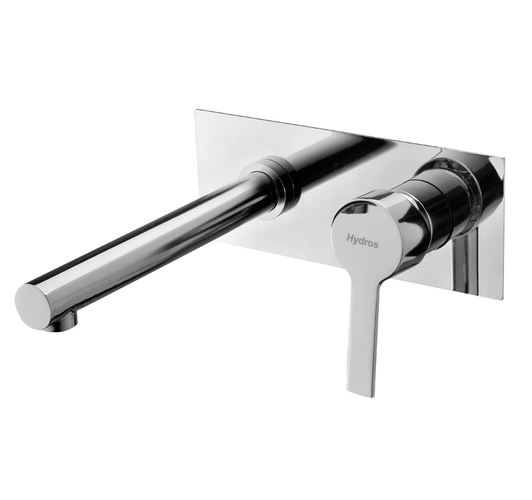 Grifería Hydros Calyx Lavatorio Baño Pared Monocomando Cromo