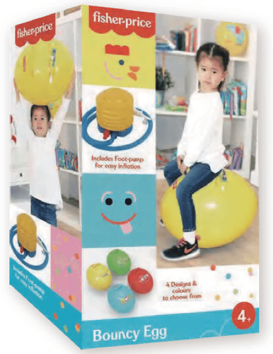 Fisher Price 42cm Saltarin Forma De Huevo Con Agarre Azul