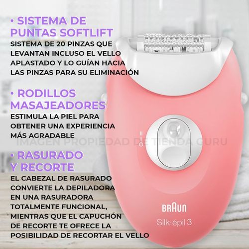 Depiladora Eléctrica Braun Silk-épil 3, 3-440 Mujer 2 En 1