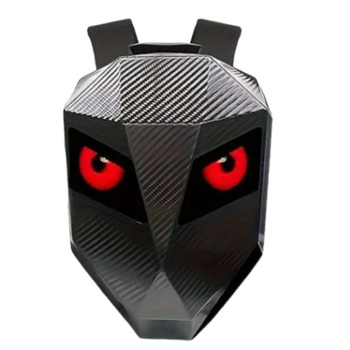 Mochila luz led con ojos y frases personalizable Gris/rayas