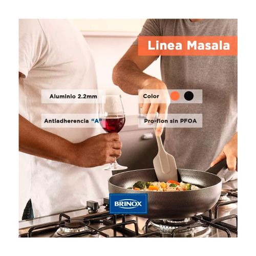 Set Ollas Y Sartenes Juego Brinox Masala 7 Piezas Aluminio