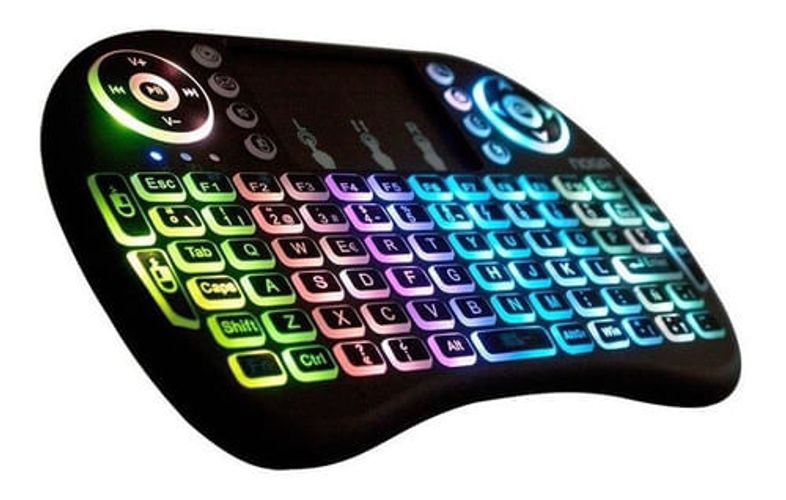 Mini Teclado Noga Inalambrico Led Retroiluminado Smart Tv
