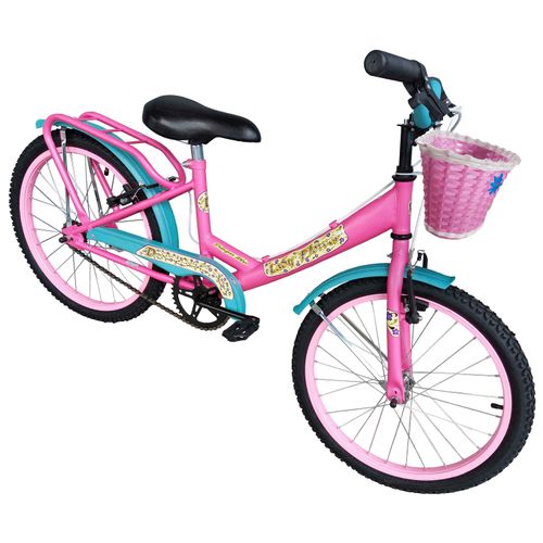 BICICLETA DE PASEO RODADO 20 ROSA/VERDE
