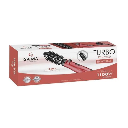 Cepillo Secador de cabello Gama Turbo Ion 2600 Bivolt 1100W, cepillo secador  de pelo con tecnología Nano Silver GAMA