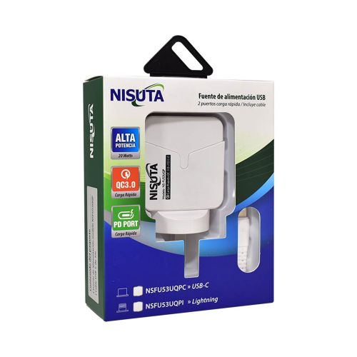 Cargador (NSCO14U) USB doble para auto y divisor a 2 puertos 12/24V