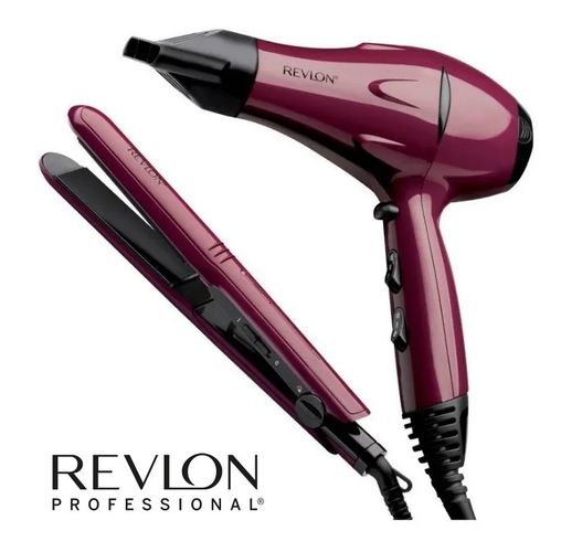 Kit Revlon Essentials Secador+ Planchita Rvdr 5230la2 Bordo