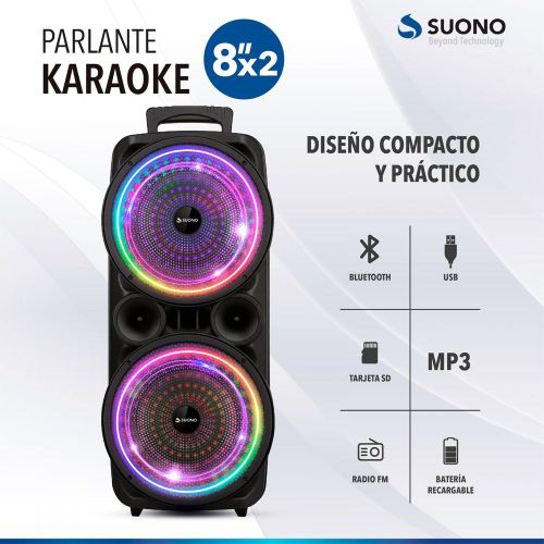 Parlante Portatil Suono Bluetooth Radio Fm Negro