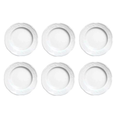Verbano Mozart Platos Blancos Verbano Set X Platos Postre Verbano