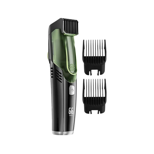 Maquina Corta Pelo Barba Con Aspiradora Inalámbrica Negra-Verde DL