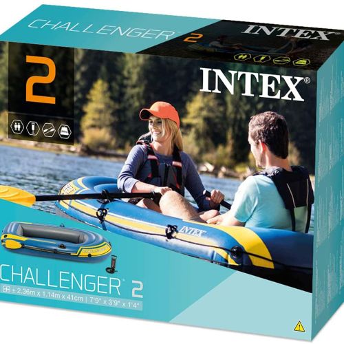 Intex 68367NP - Barca hinchable Challenger 2 con remos 236 x 114 x 41 cm,  Multicolor : : Deportes y aire libre