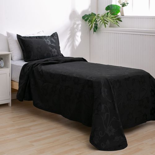 Cubrecama para cama de dos plazas de 150x200 cm color negro y blanco Doğa  Forme