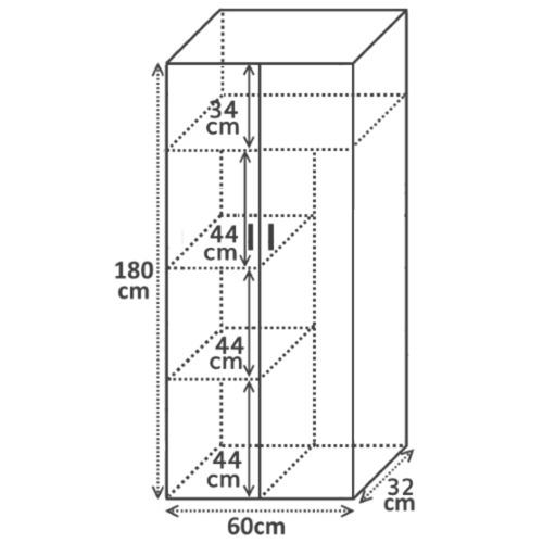 Despensero Con Escobero Organizador Armado - 180x60cm 2 Puertas – Muebles  Económicos